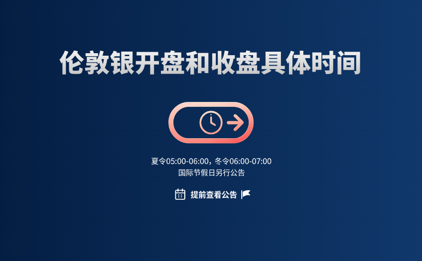 伦敦银开盘和收盘具体时间
