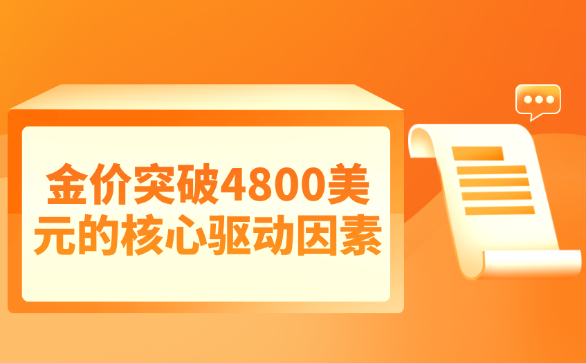 金价突破4800美元的核心驱动因素