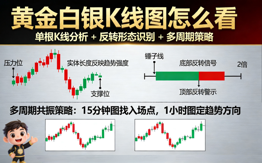 黄金白银K线图怎么看